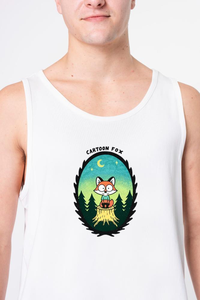 _Whimsical Forest Fox_ Nighttime Adventure_ - Unisex Tank Top