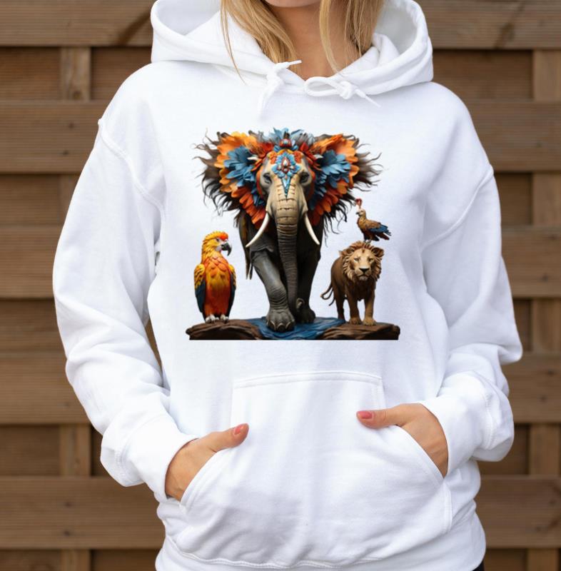 _Wildlife Wonders_ Captivating Animal Art_ - Unisex Hoodie