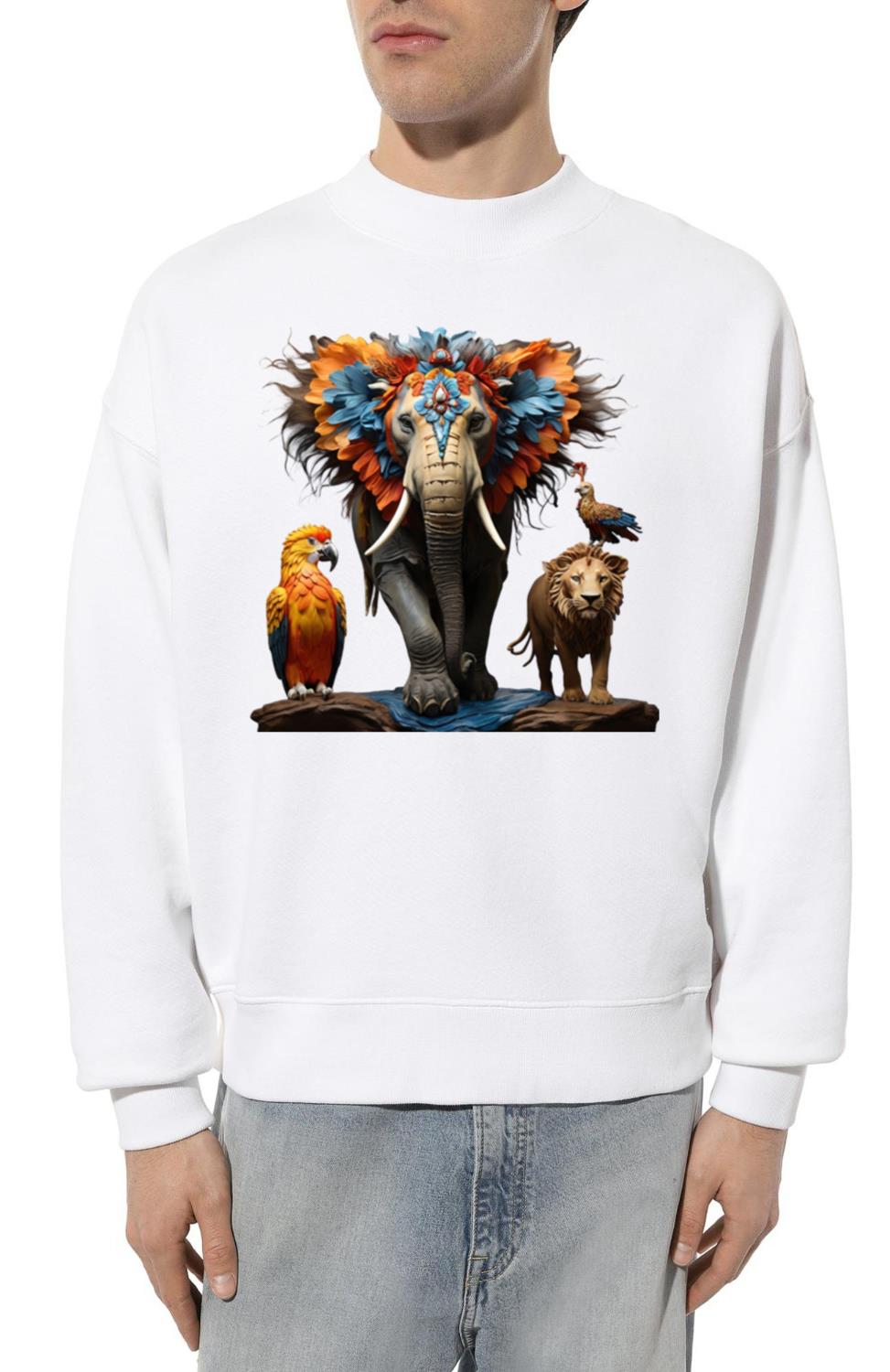 _Wildlife Wonders_ Captivating Animal Art_ - Unisex Sweatshirt