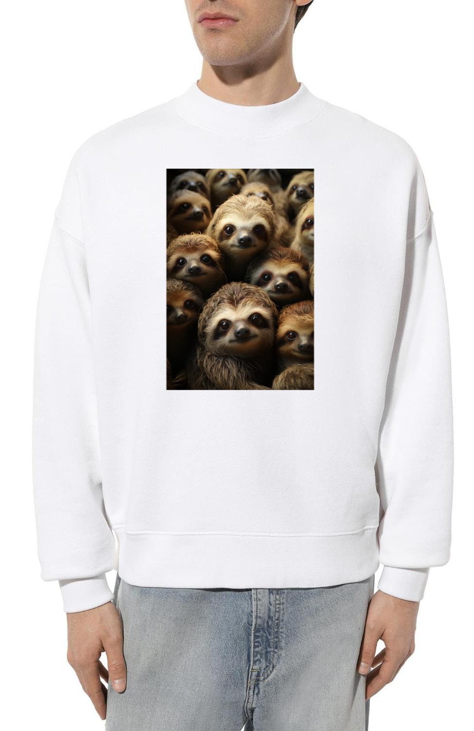 A Pack of Cute and Adorable Baby Sloths - Unisex Sweatshirt