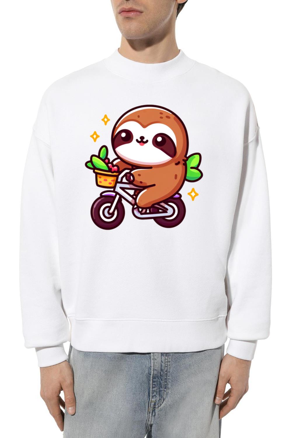a Sloth Cycling - Unisex Sweatshirt
