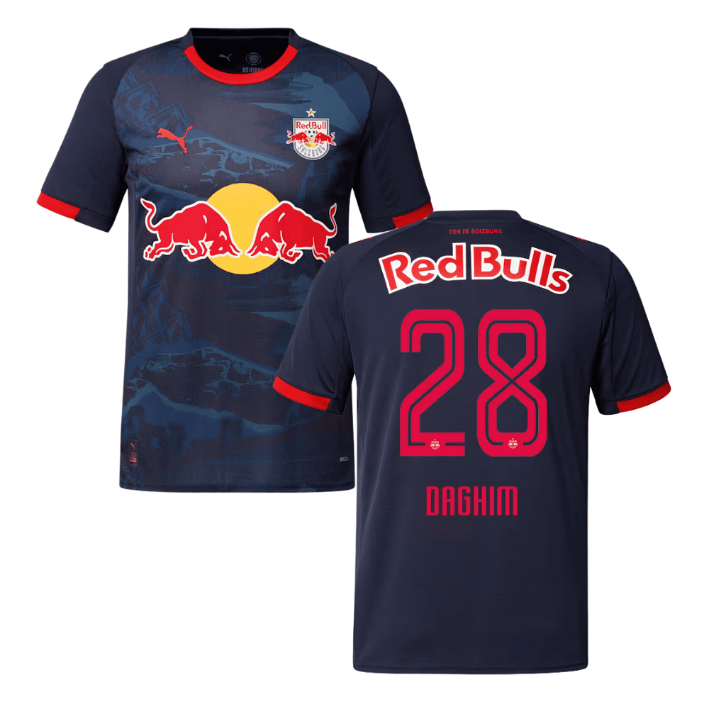 Adam Daghim 28 Red Bull Salzburg 2025/26 Home Men Jersey - Navy