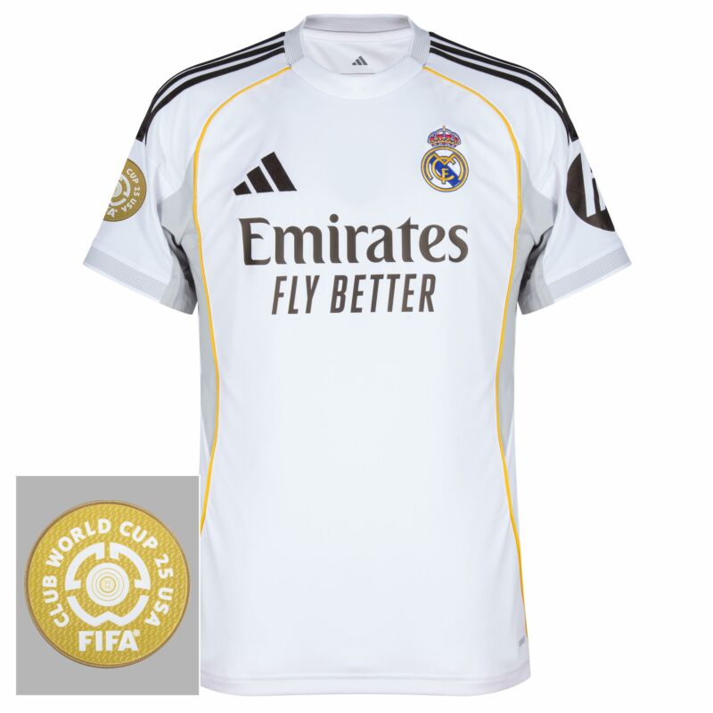 adidas Real Madrid Home Jersey incl. Official FIFA Club World Cup Badge 2025-2026