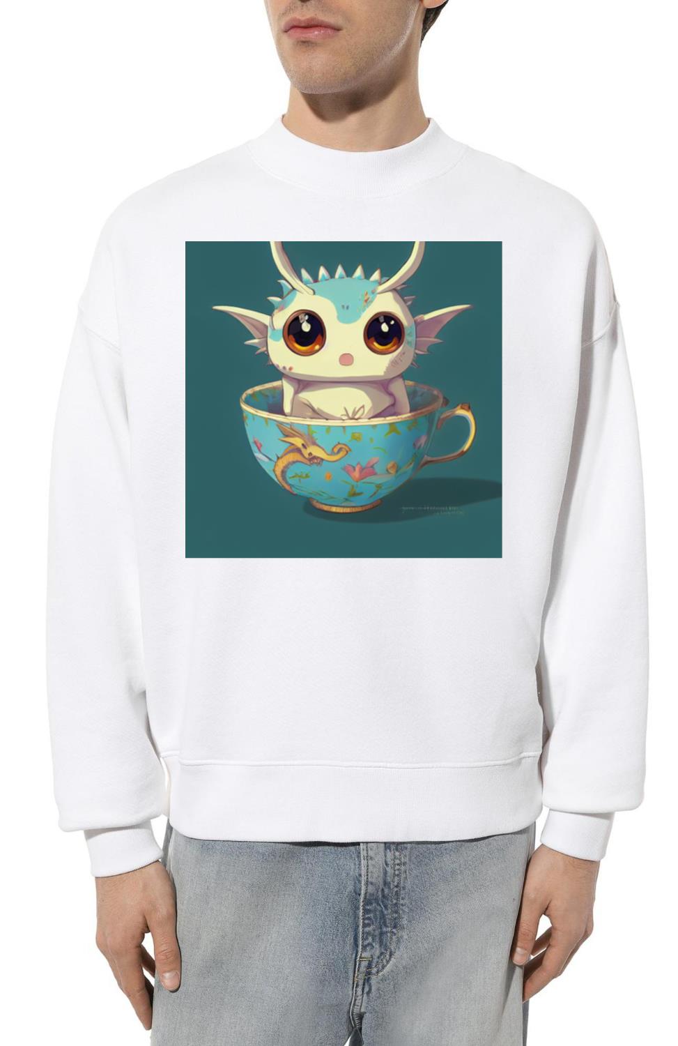 Adorable Bid Eyed Baby Dragon - Unisex Sweatshirt