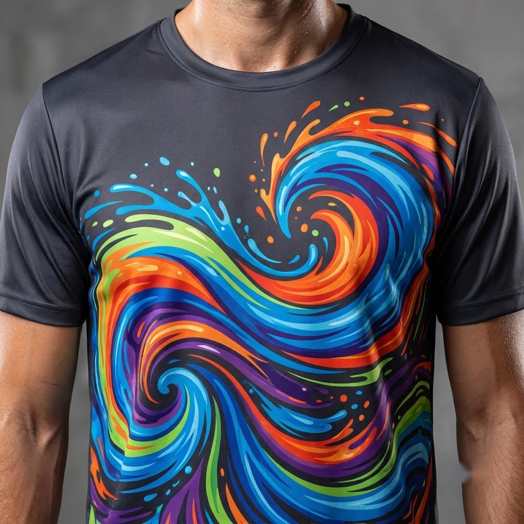 Dynamic Motion Energy Abstract T-Shirt