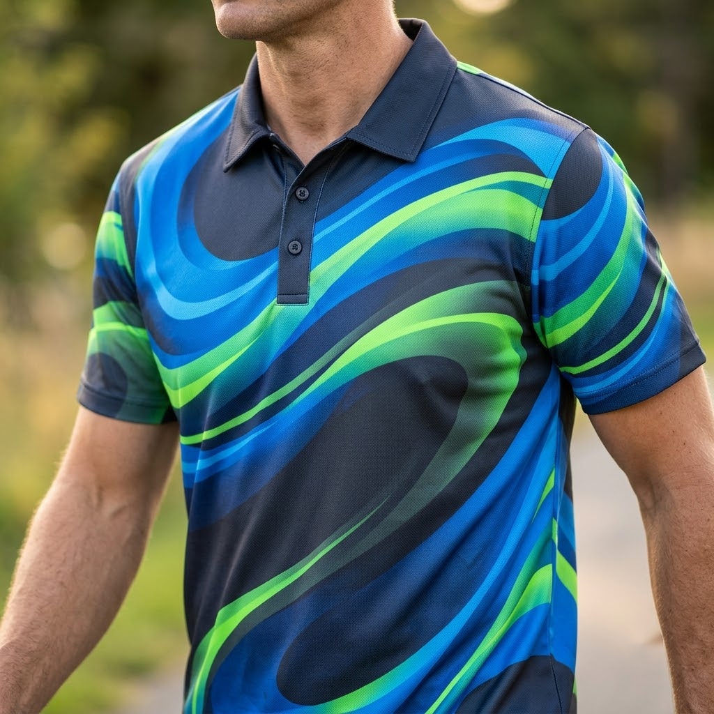 Energetic Motion Wave Polo Shirt
