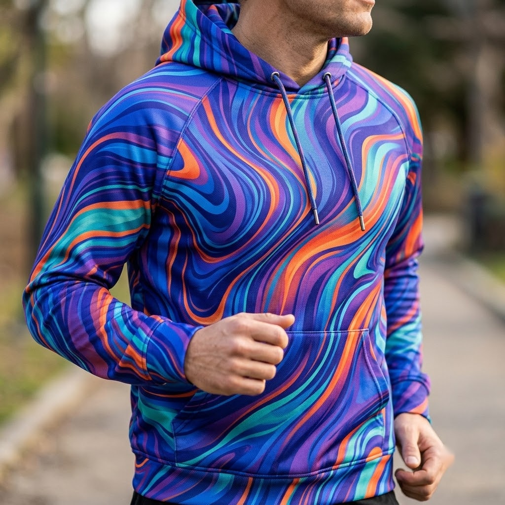 Energy Motion Pulse Abstract Hoodie