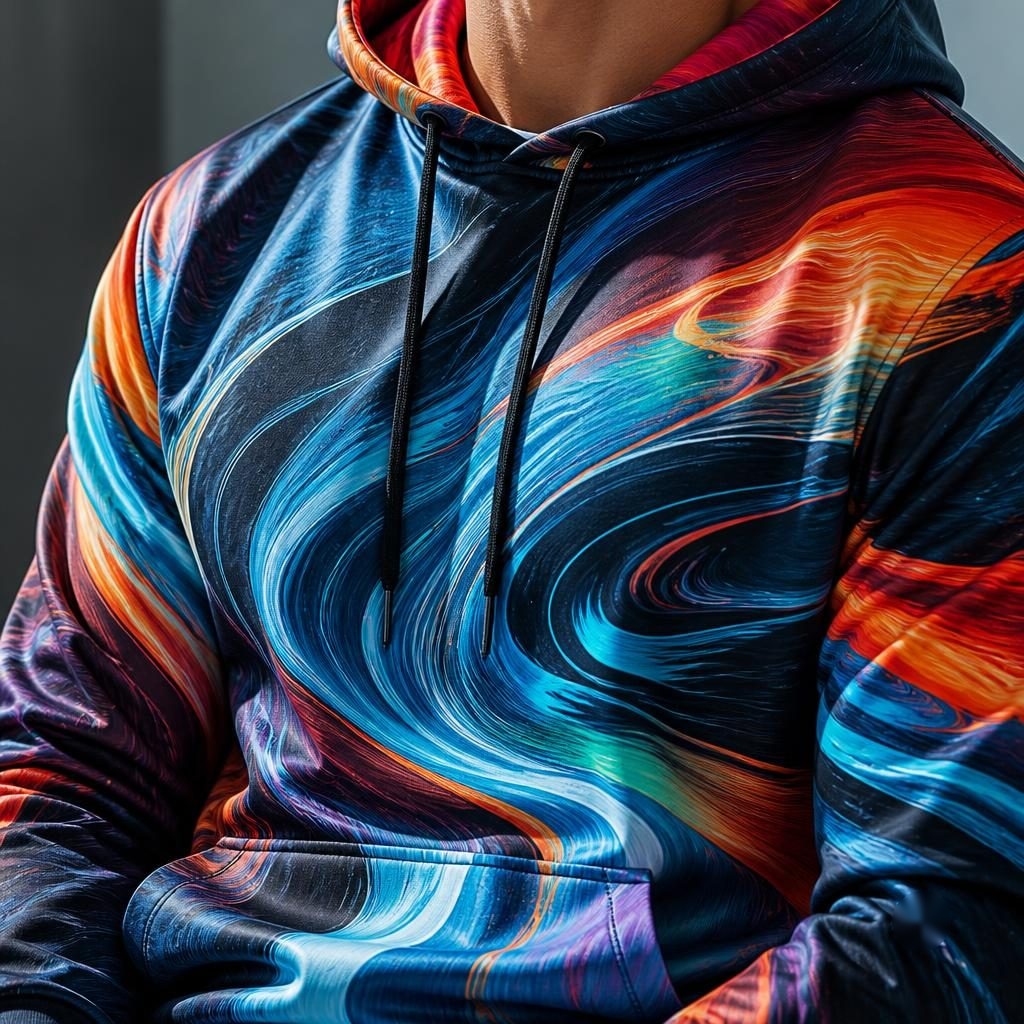 Energy Motion Pulse Abstract Hoodie