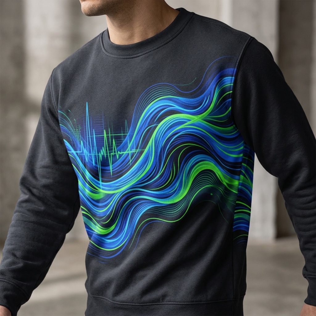Pulse Motion Energy Abstract Sweatshirt