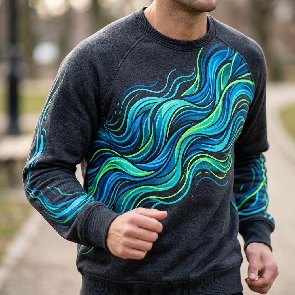 Pulse Motion Energy Abstract Sweatshirt