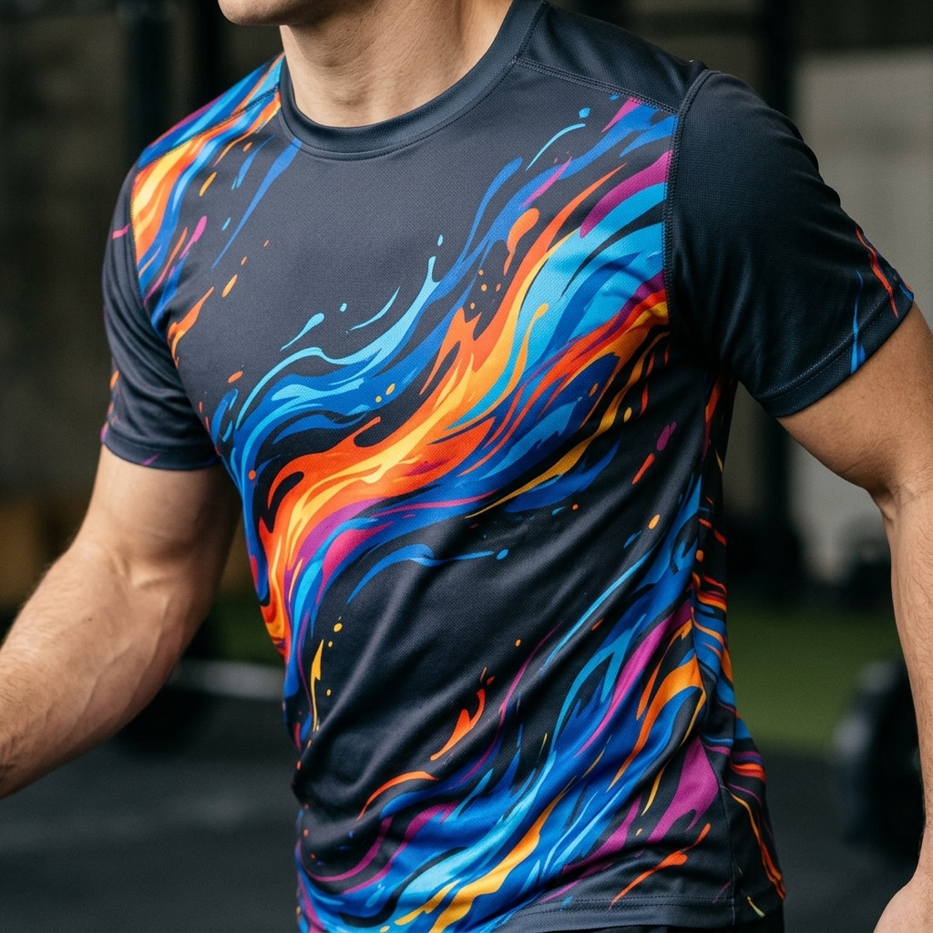 Dynamic Motion Energy Abstract T-Shirt