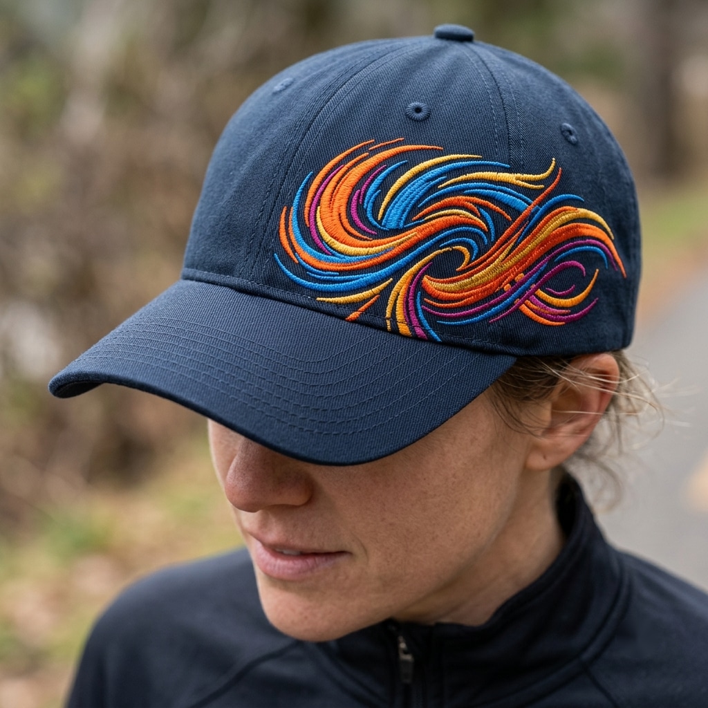 Dynamic Pulse Motion Embroidered Baseball Cap