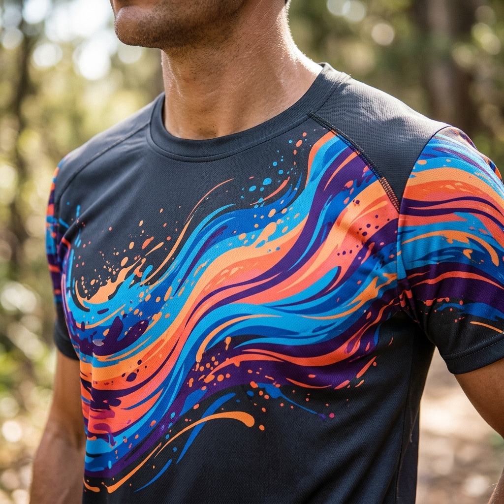 Dynamic Motion Energy Abstract T-Shirt