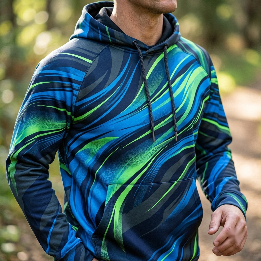 Dynamic Voltage Motion Abstract Hoodie