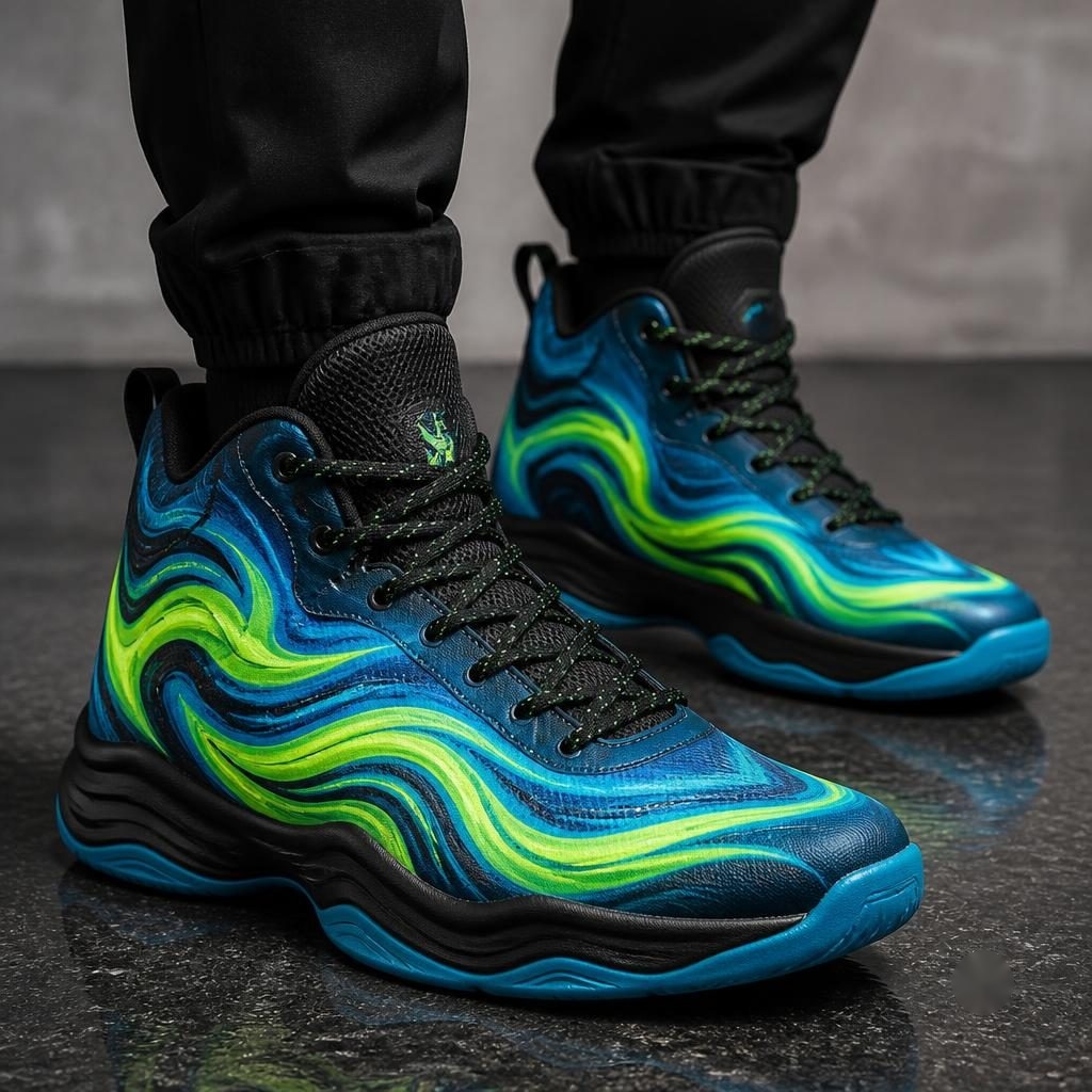 Electric Pulse Motion High-Top Basketball Sneakers