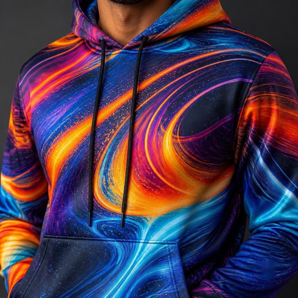Dynamic Energy Motion Abstract Hoodie
