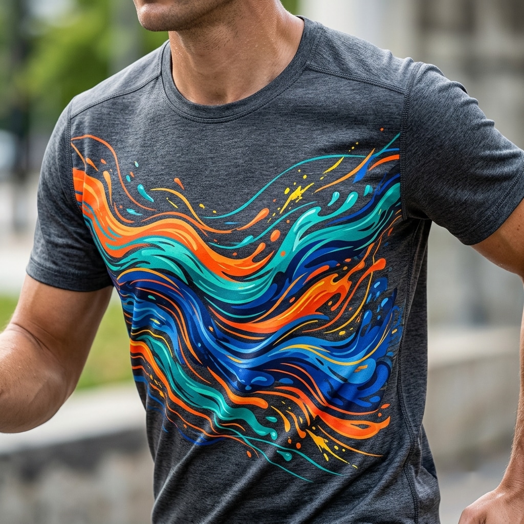 Dynamic Motion Energy Abstract T-Shirt