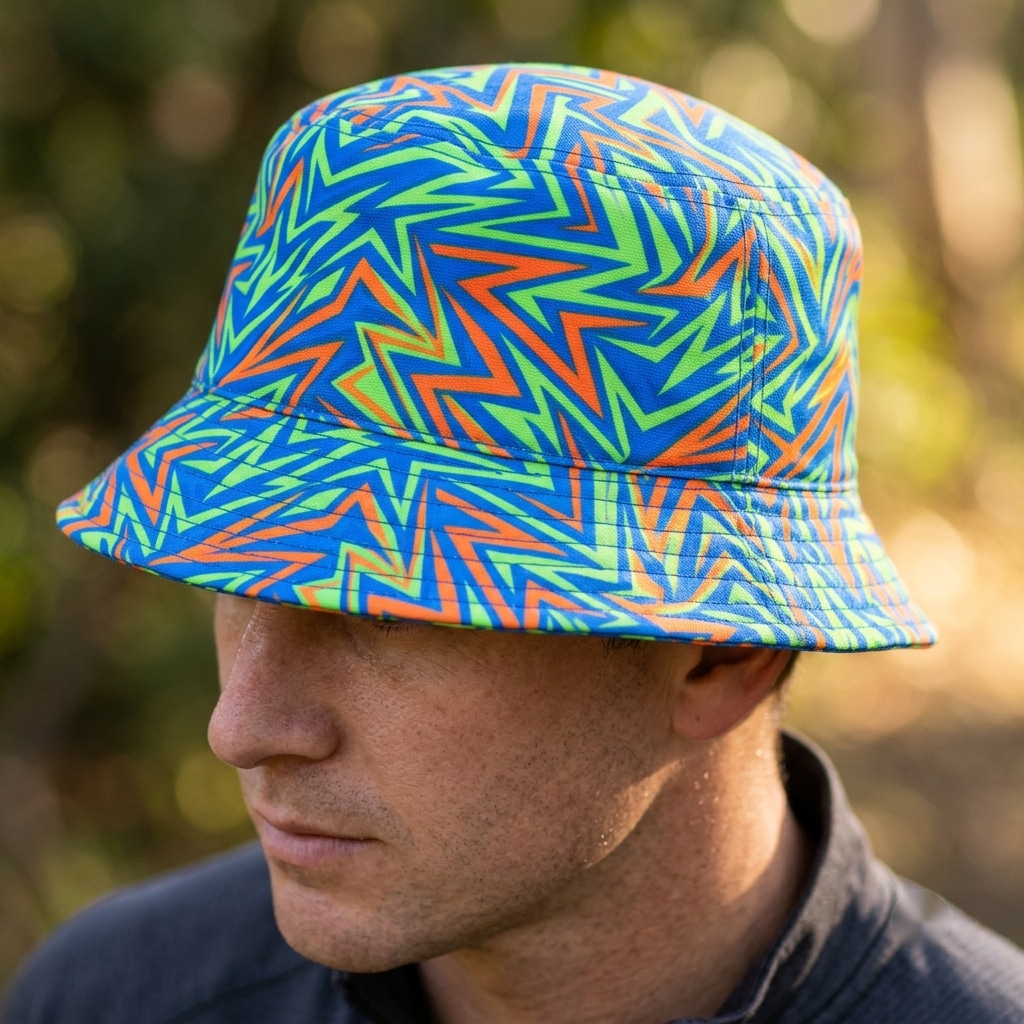 Electric Pulse Motion Abstract Bucket Hat