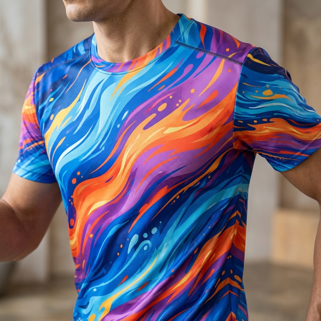 Dynamic Motion Energy Abstract T-Shirt