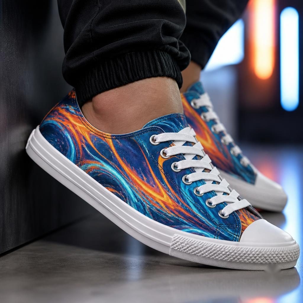 Electric Pulse Motion Canvas Low Top