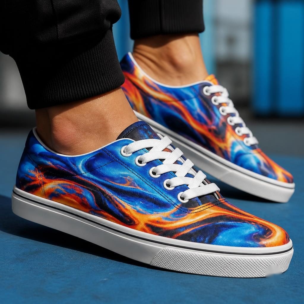 Electric Pulse Motion Canvas Low Top