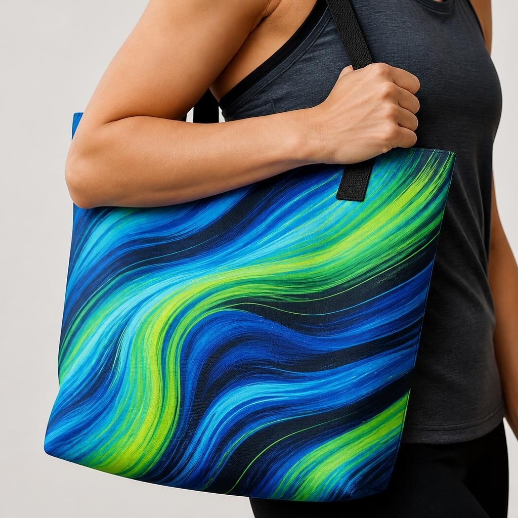 Dynamic Pulse Motion Tote Bags for Energetic Lifestyle