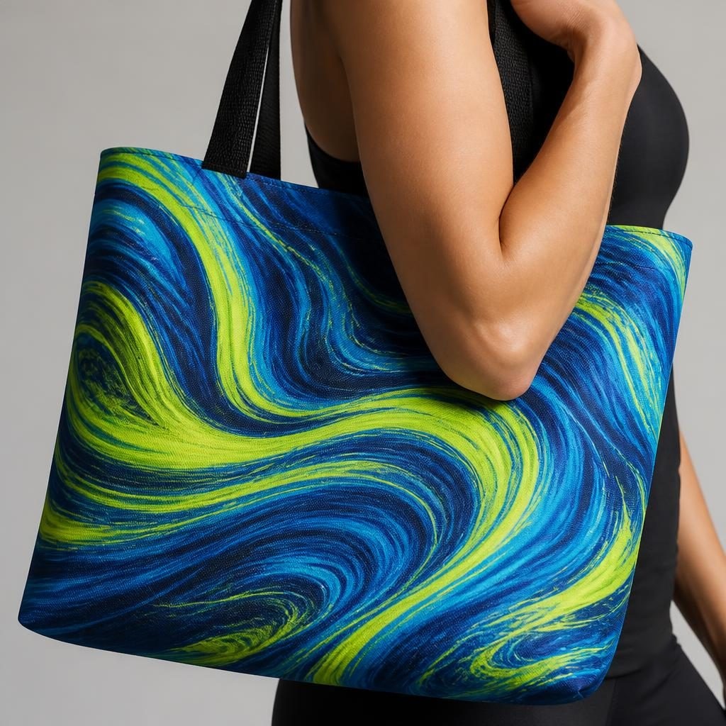 Dynamic Pulse Motion Tote Bags for Energetic Lifestyle