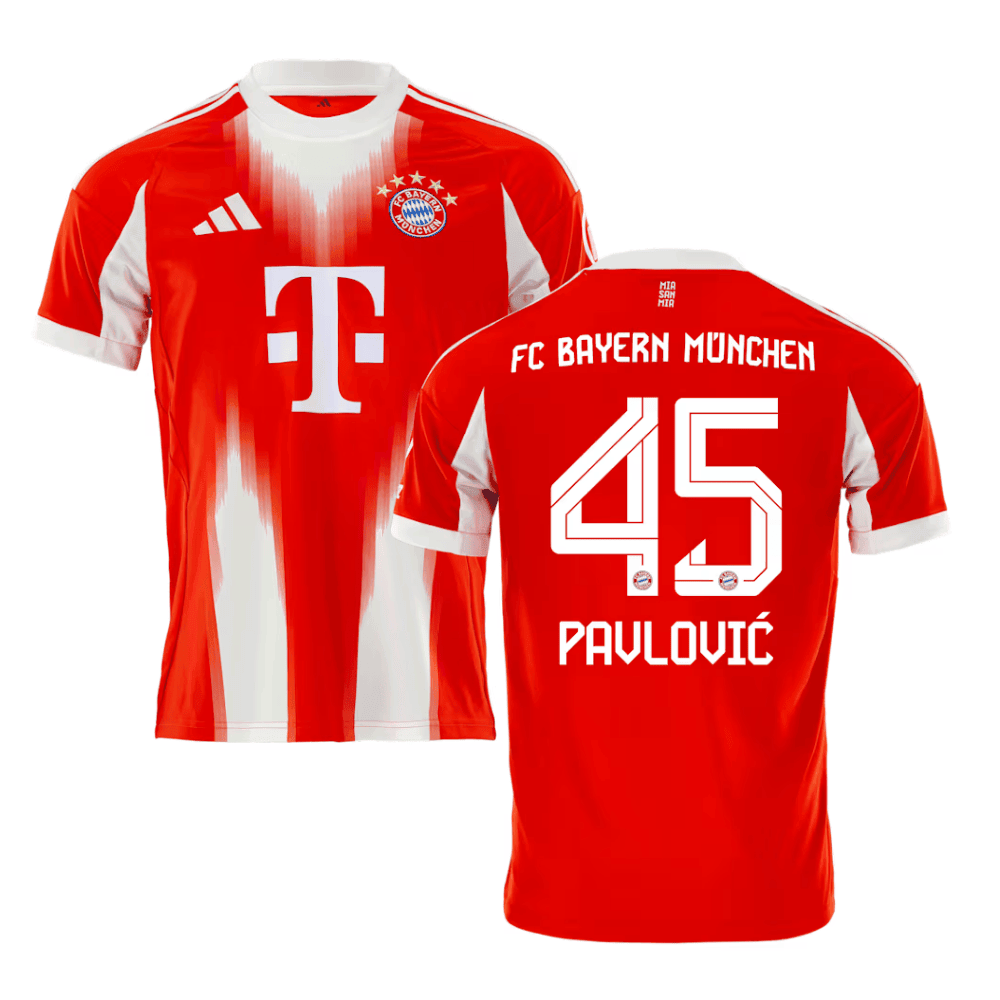 Aleksandar Pavlovi 45 Bayern Munich 2025/26 Home Men Jersey - Red