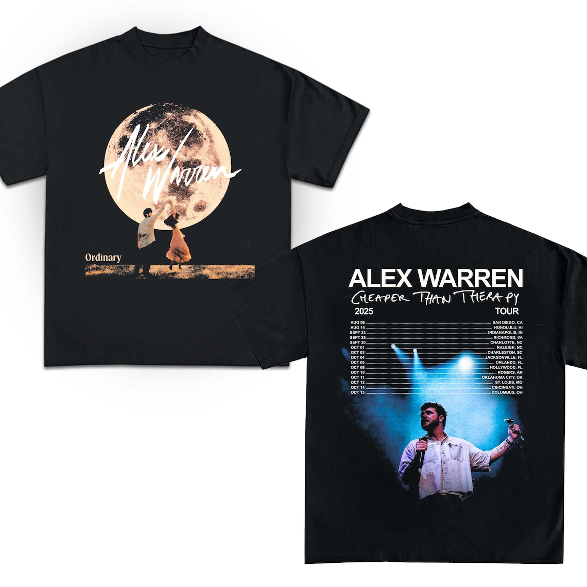 Alex Warren T Shirt, Tour Music Alex Warren Tee Alex Warren Tour Tee 2025 Tour