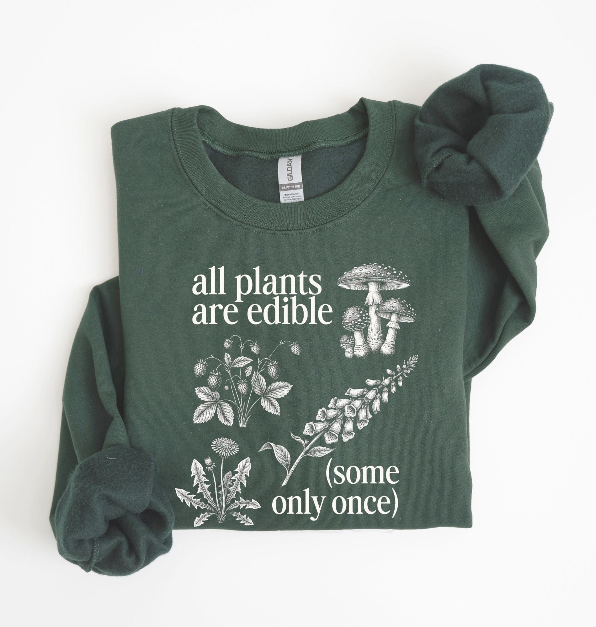 All Plants Are Edible Sweatshirt | Dark Humor Plant Botanical Gift 3
