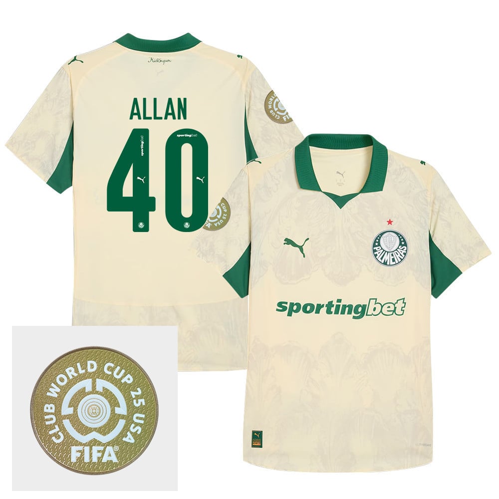 Allan Andrade 40 SE Palmeiras x KidSuper 2025/26 FIFA Club World Cup 25 USA Patch Men Jersey - Yellow