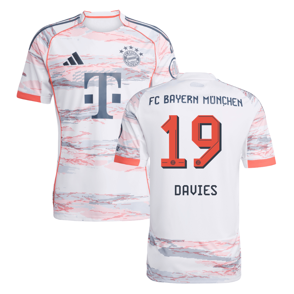 Alphonso Davies #19 Bayern Munich 2025-26 Away Men Jersey - White