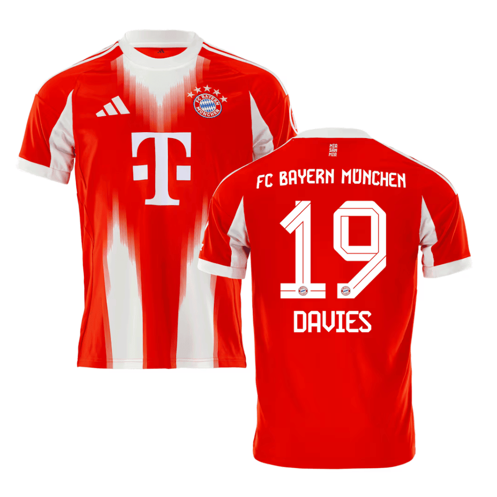 Alphonso Davies 19 Bayern Munich 2025/26 Home Men Jersey - Red