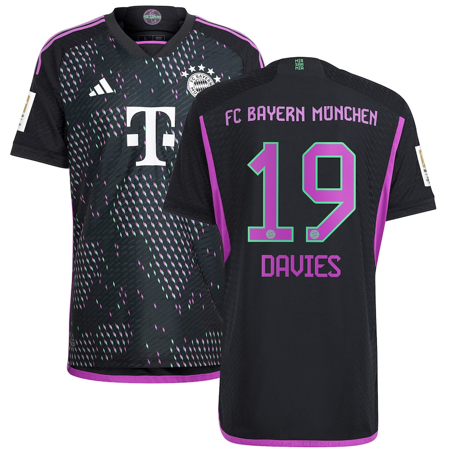 Alphonso Davies Bayern Munich adidas 2023/24 Away Player Jersey - Black