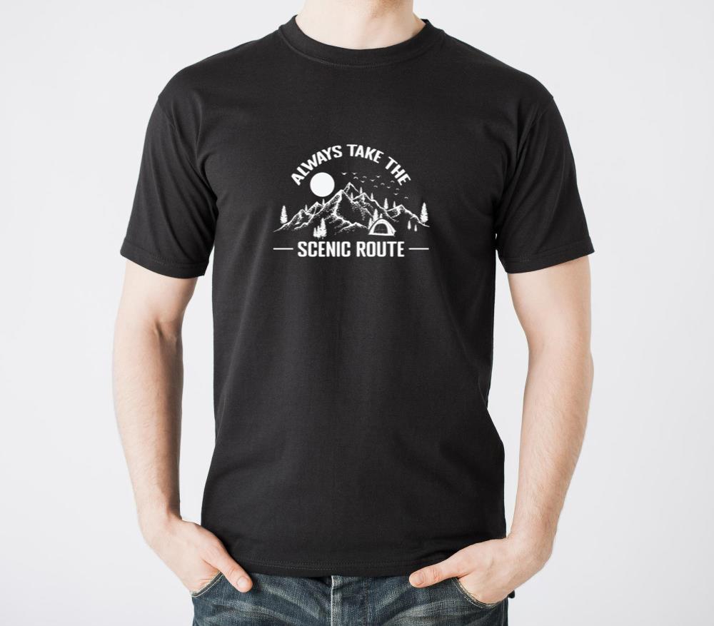 Always take the Scenic Route Camping - Unisex Standard T-Shirt