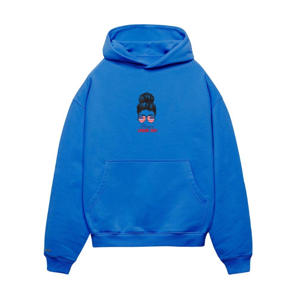 American Happy Labor day Messy Bun Hair 3