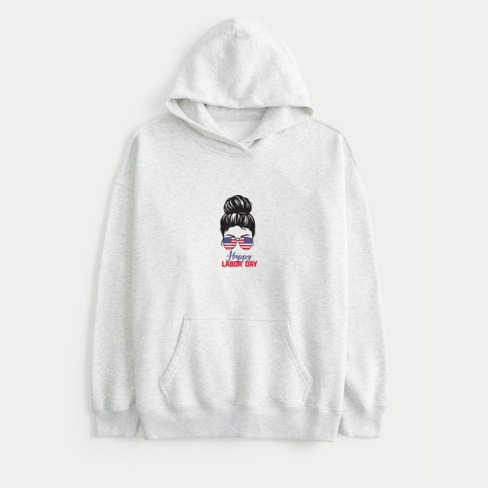 American Happy Labor day Messy Bun Hair 2