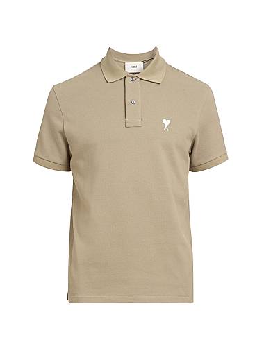 AMI Paris Ami De Coeur Cotton Polo Shirt Laurel