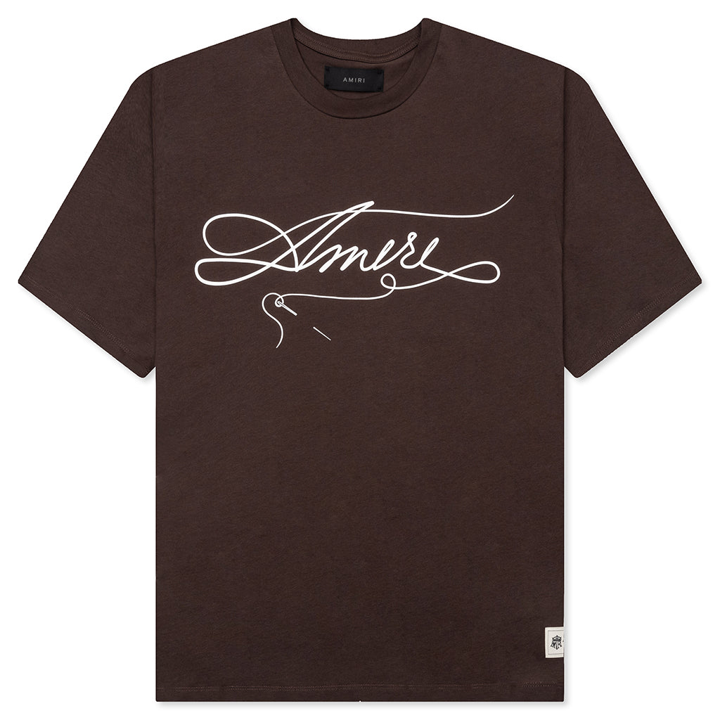 Amiri Amiri Stitch Tee - Shaved Chocolate