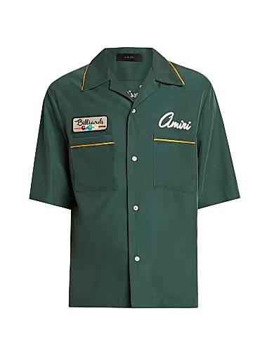 Amiri Billiards Club Camp Shirt Evergreen