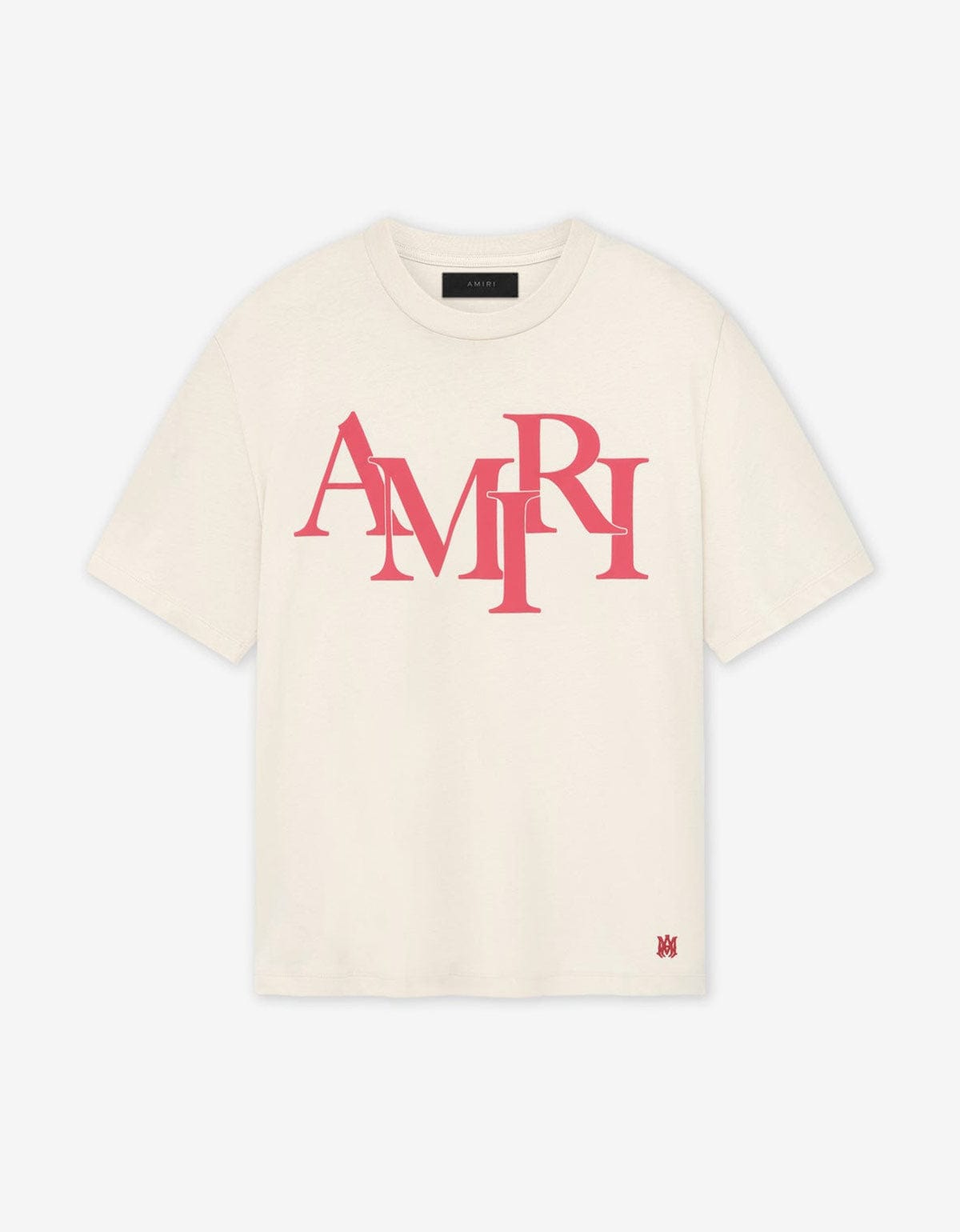 Amiri Birch White Staggered Logo T-Shirt