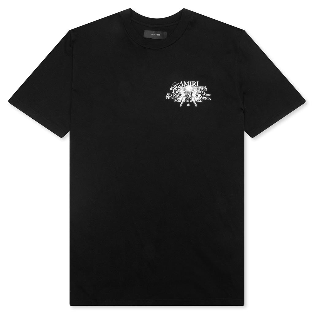 Amiri Cherub Text Tee - Black
