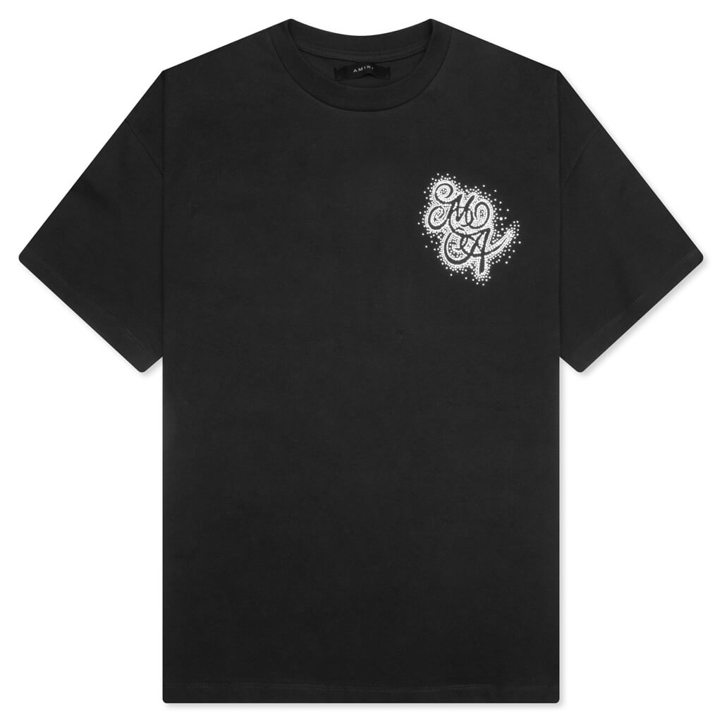 Amiri Crystal Burst Ma Swirl O/S Tee - Black