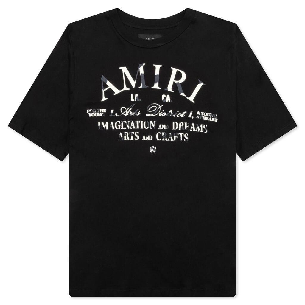 Amiri Distressed Arts District Tee - Black