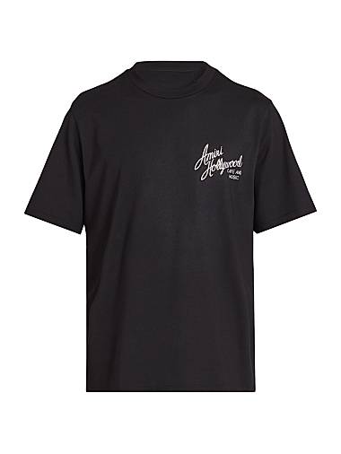 Amiri Hollywood Cotton Crewneck T-Shirt Black