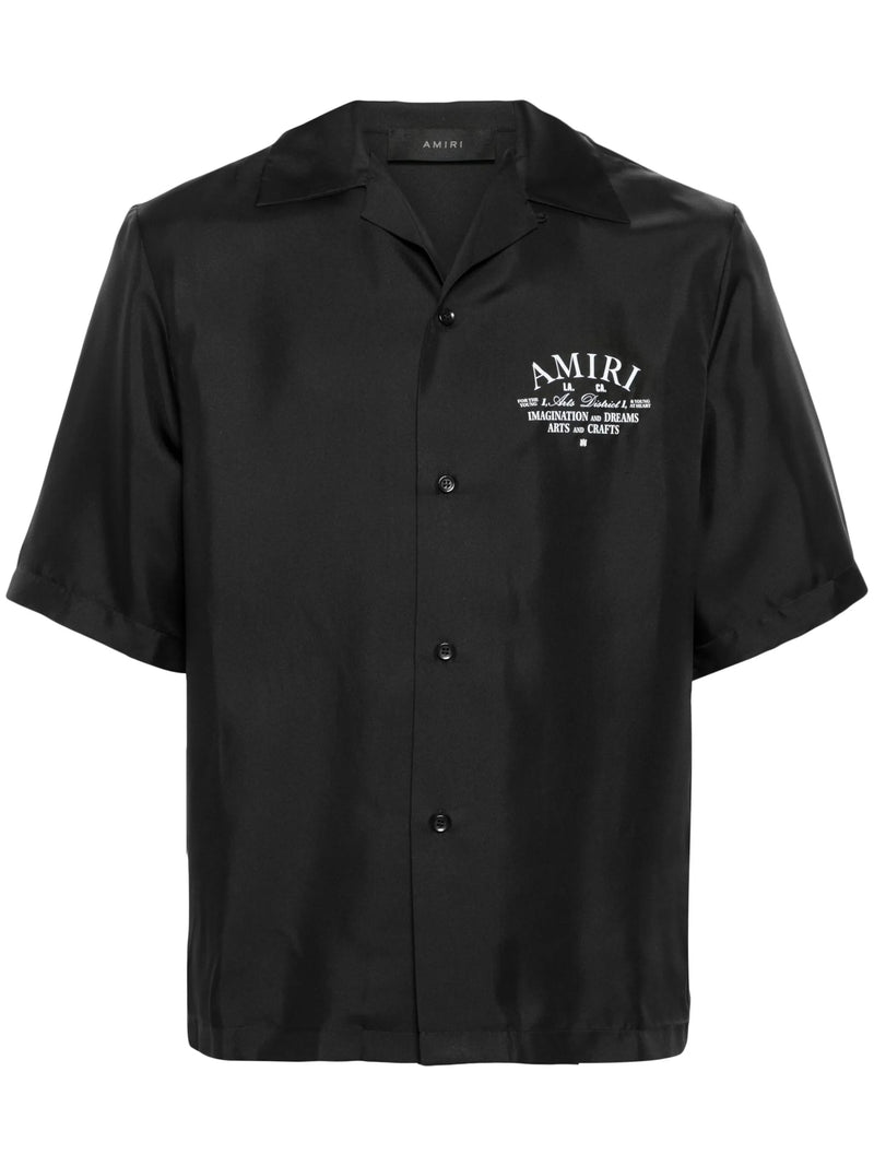 Amiri Logo-print Silk Shirt