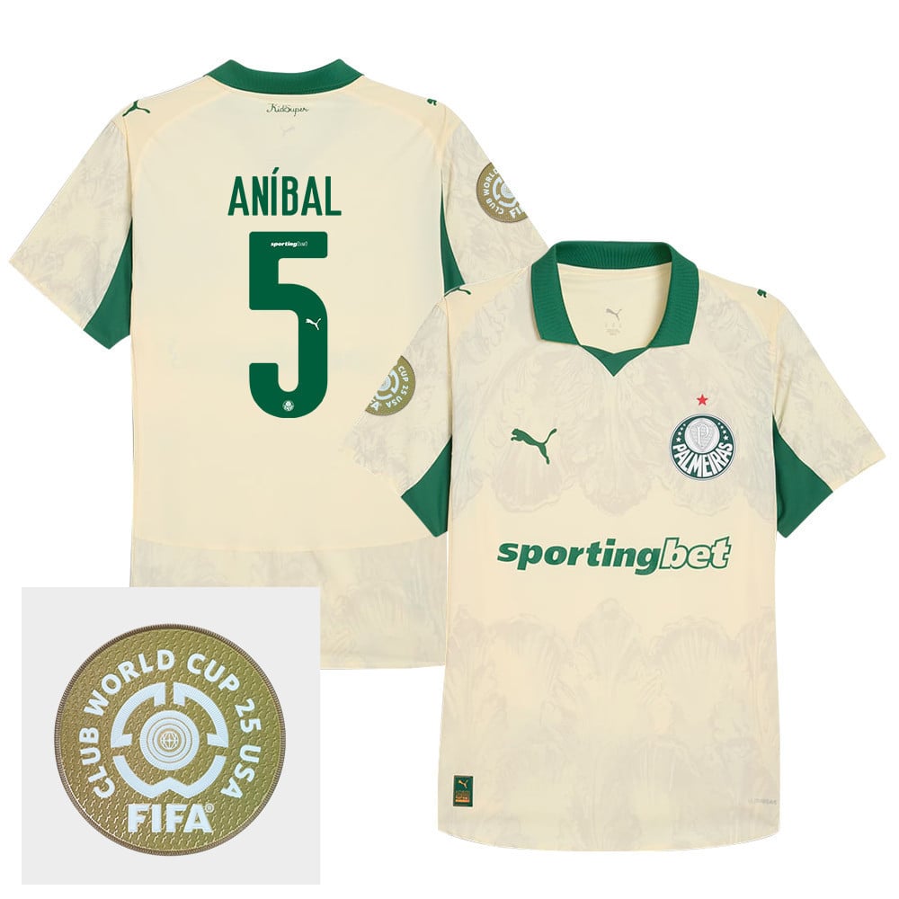 Anbal Moreno 5 SE Palmeiras x KidSuper 2025/26 FIFA Club World Cup 25 USA Patch Men Jersey - Yellow
