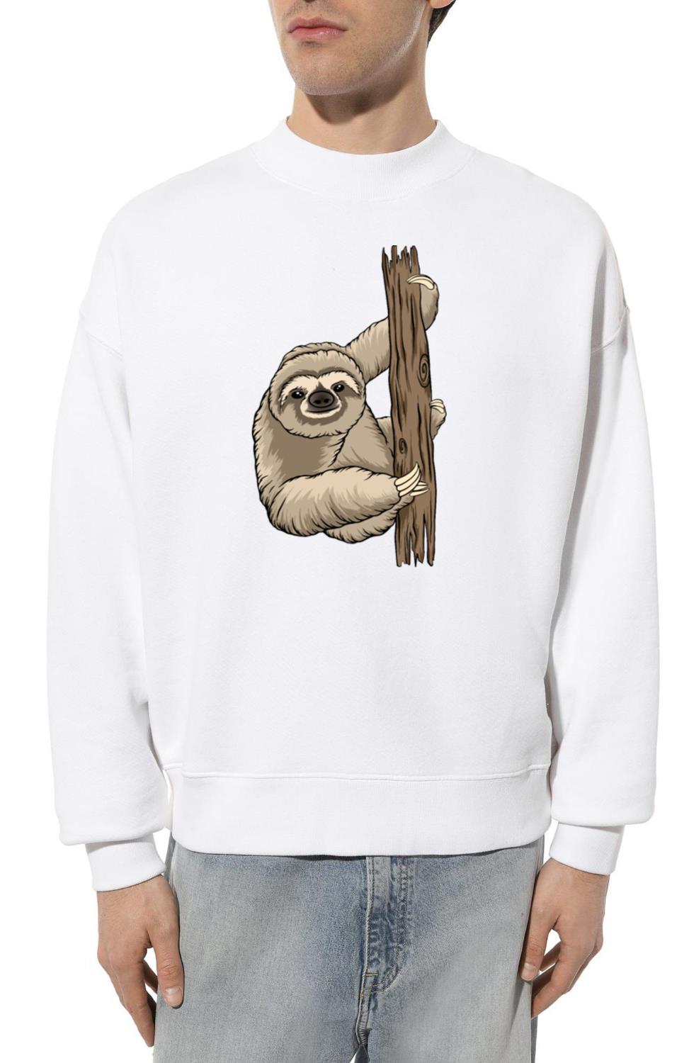 angry Sloth why are you loking at me scumbag - Unisex Sweatshirt