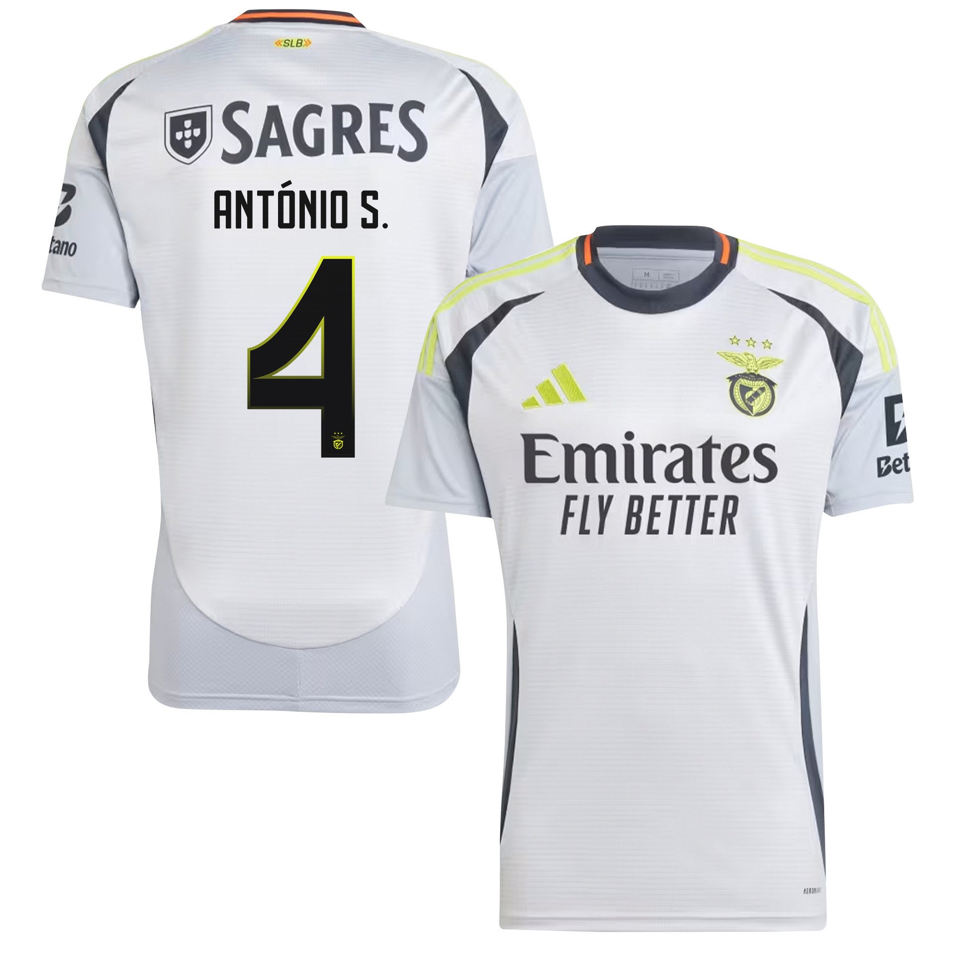 Antnio Silva 4 S.L. Benfica 2024/25 Third Men Jersey - White