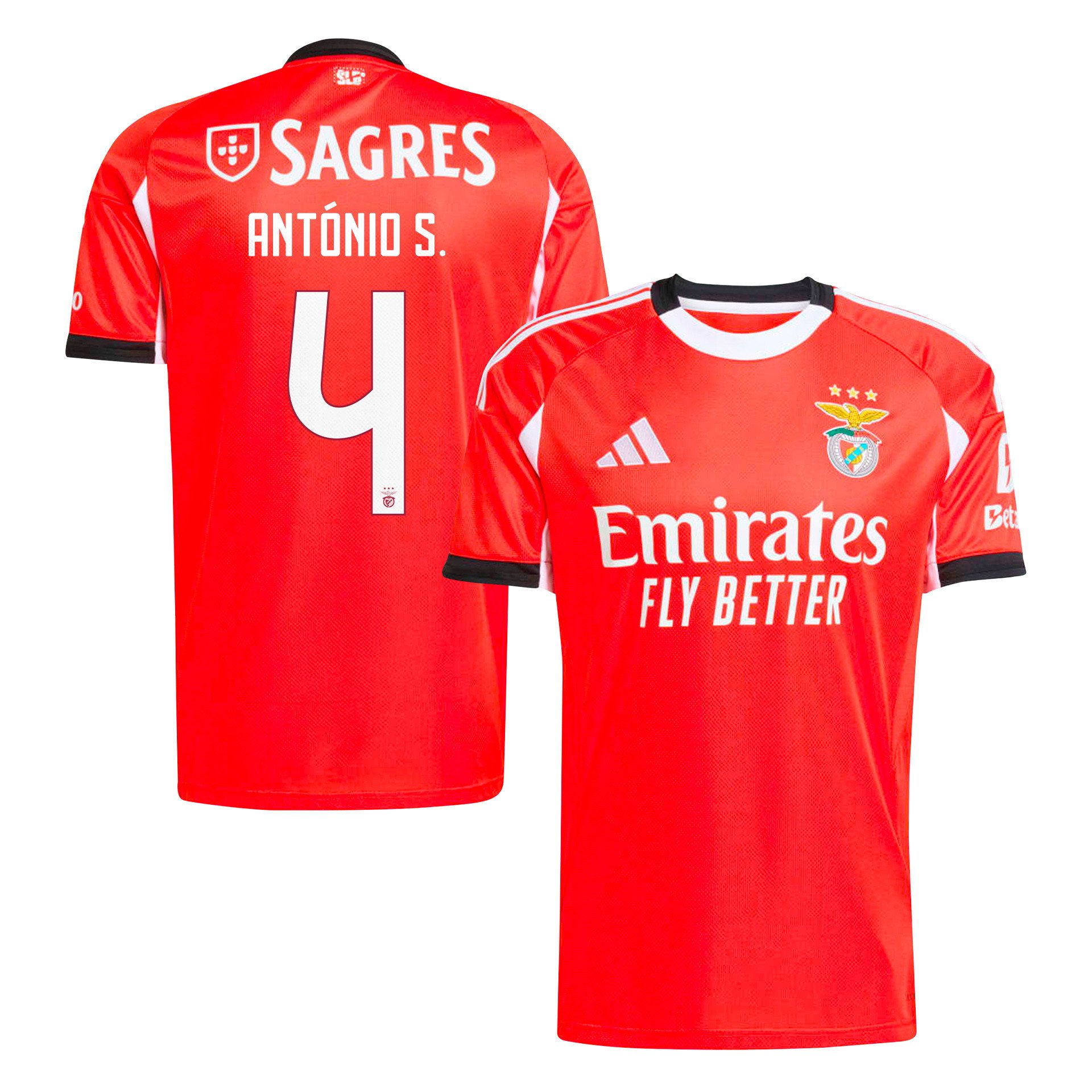 Antnio Silva 4 SL Benfica 2025/26 Home Men Jersey - Red